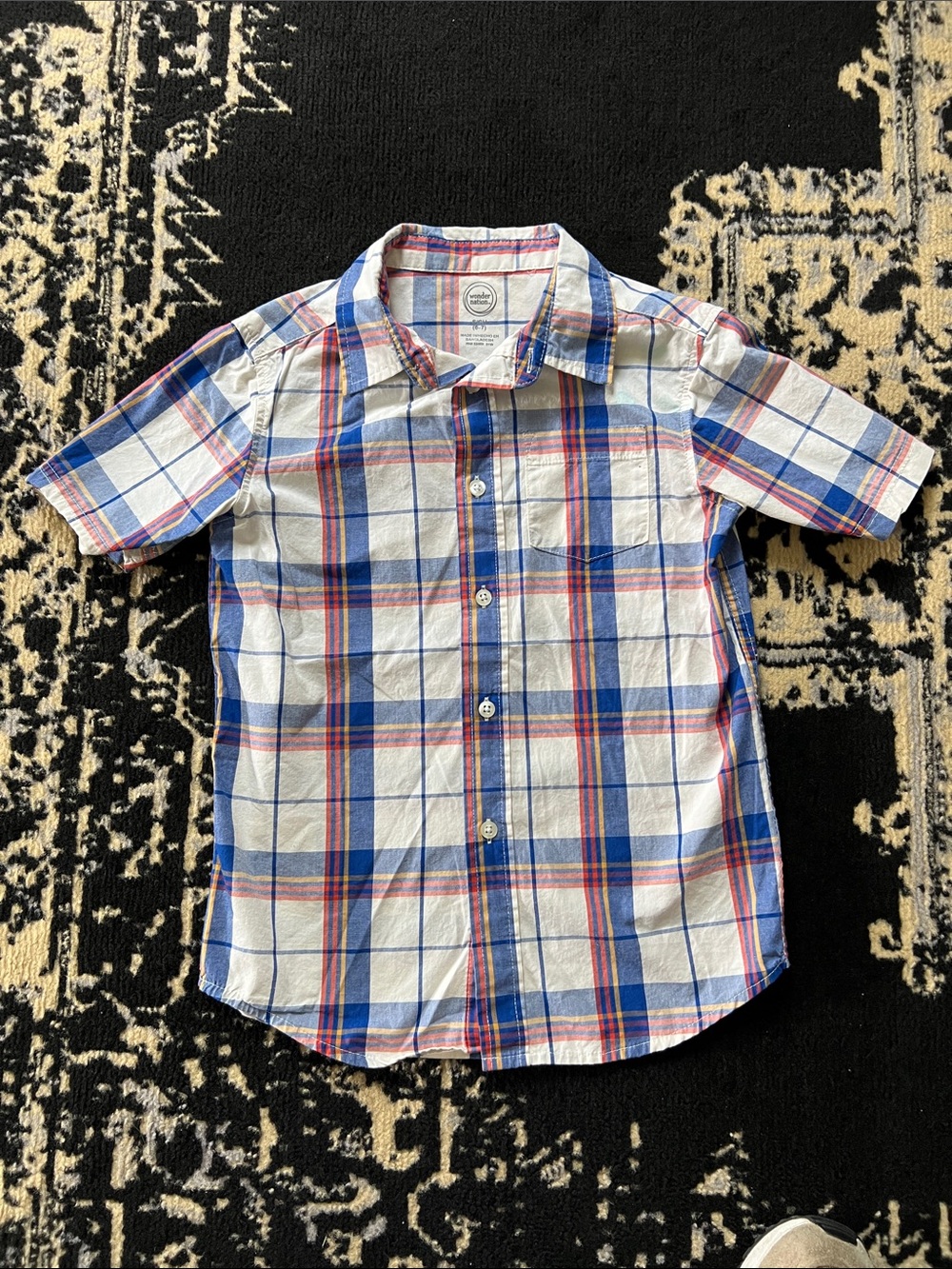 Boys Wonder Nation woven top. Sz S 6/7